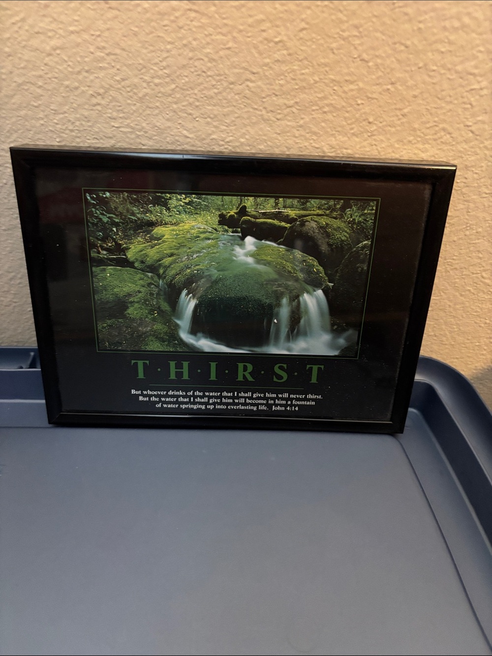 Framed 'Thirst' Nature Print with Waterfall